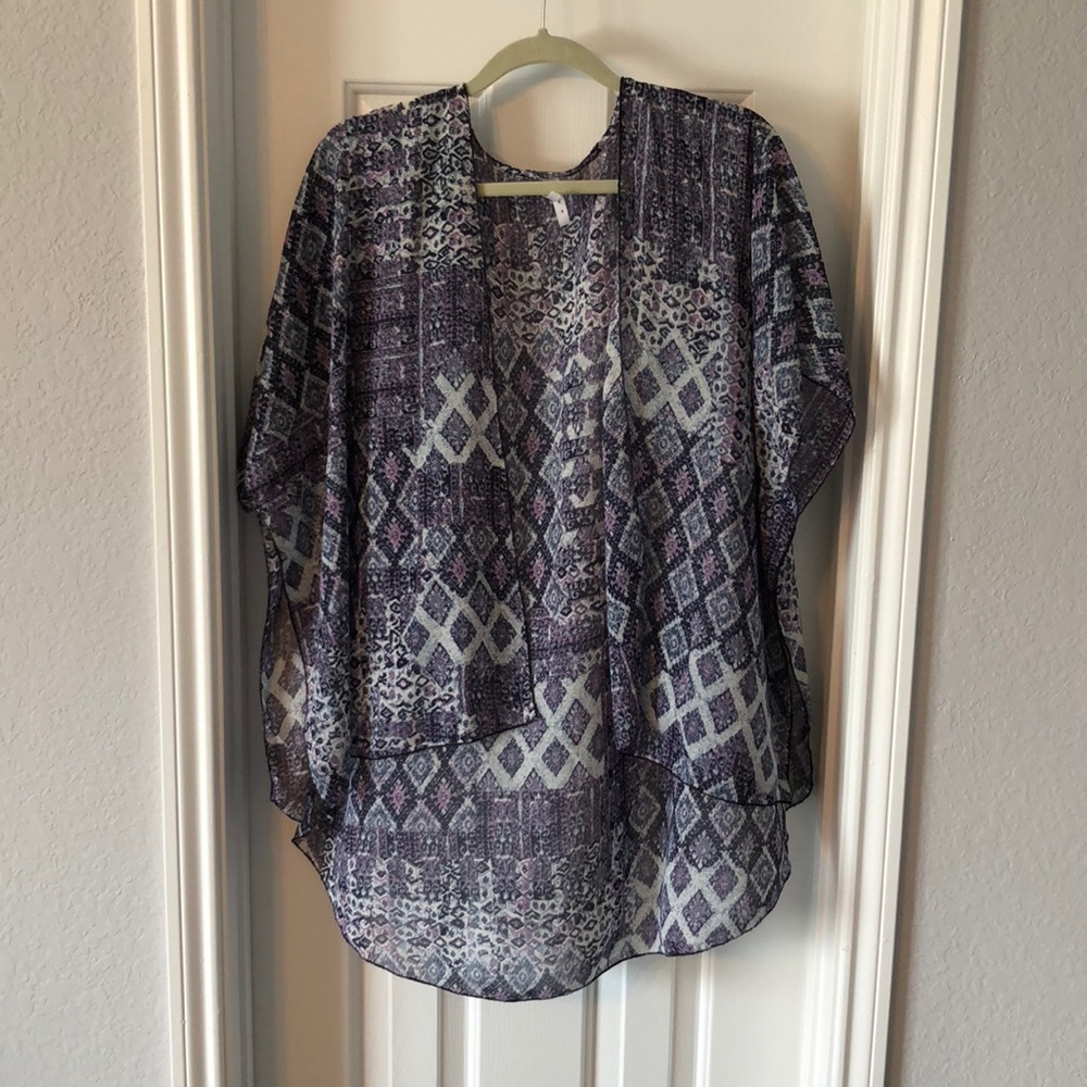 Lightweight/semi-sheer cardigan or swim cover up